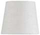 Clip-on Chandelier Lampshade 5" with Nickel Bulb Clip, White Linen