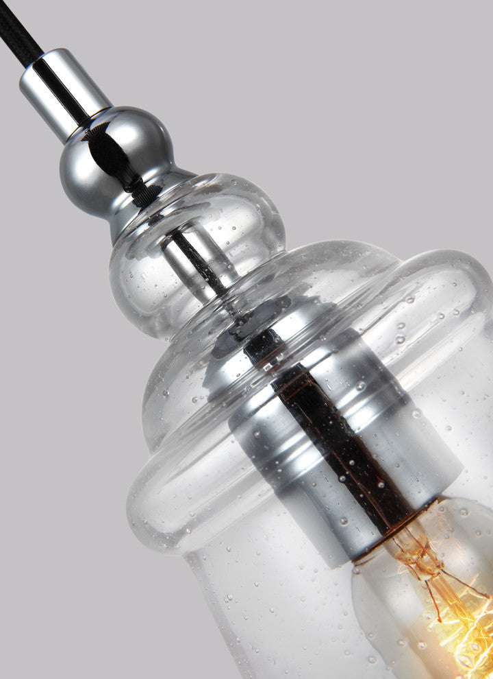 Generation Lighting 1-Light Mini-Pendant, Chrome