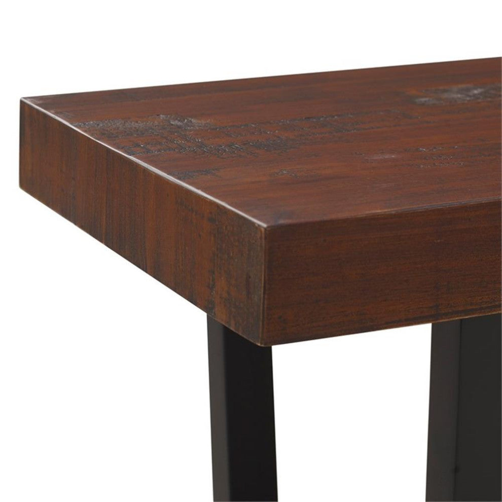 Pemberly Row 60" Dining Bench in Rustic Oak