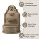 Antique European Style 3-Tier Polyresin Outdoor Fountain With LED Light and pump