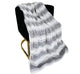 Plutus Gray Silver Furever Faux Fur Luxury Throw Blanket, Throw 60"W x 96"L