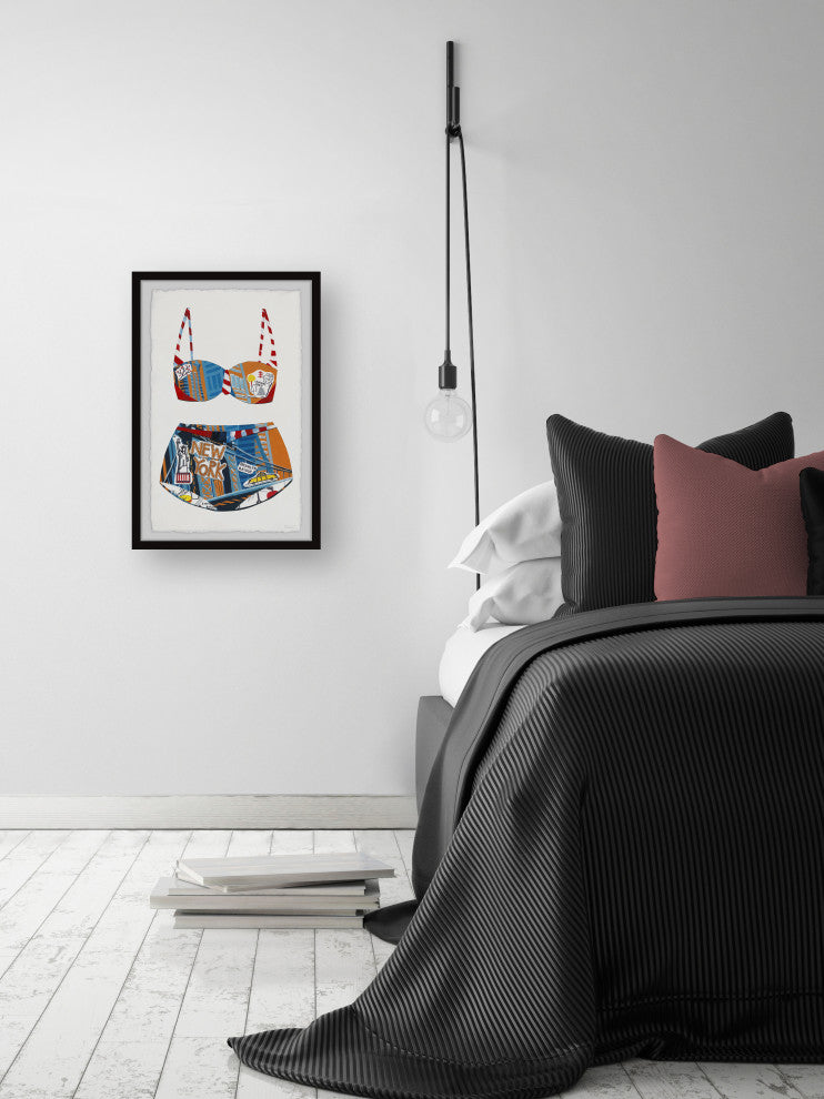 "Liberty Bikini" Framed Painting Print, 20x30