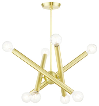 Satin Brass Modern, Urban, Sputnik, Dynamic, Timeless Chandelier