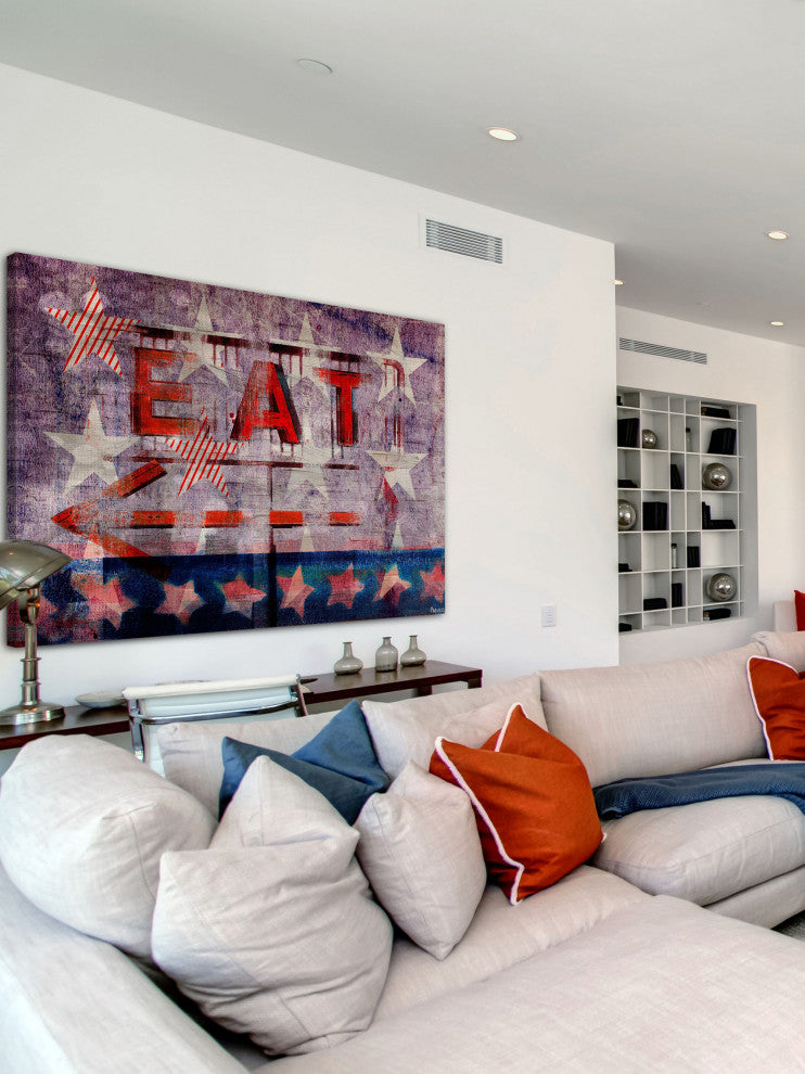 "Eat This Way" Print on Canvas, 45"x30"