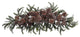 28" Iced Pine Cone Swag