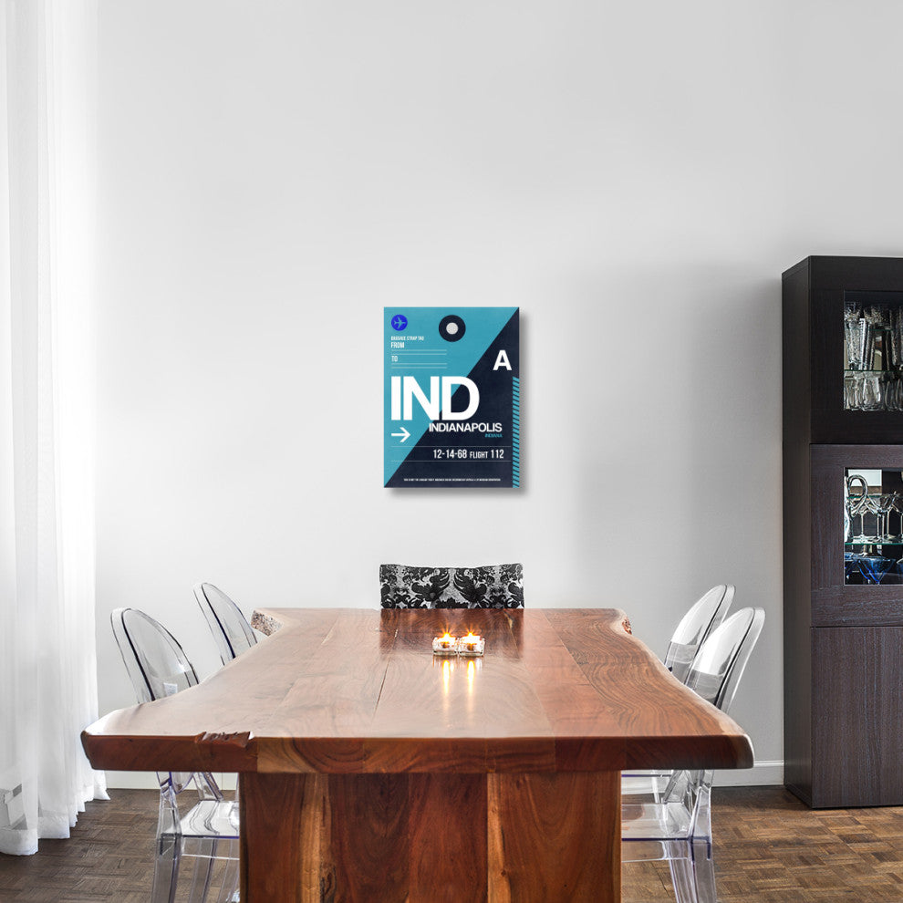 "IND Indianapolis Luggage Tag 2" Fine Art Print