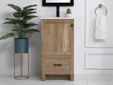 Home Living Single 18" Bathroom Vanity (Natural Oak)