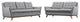 Modway Beguile Living Room Set Upholstered Fabric, Set of 2, Expectation Gray