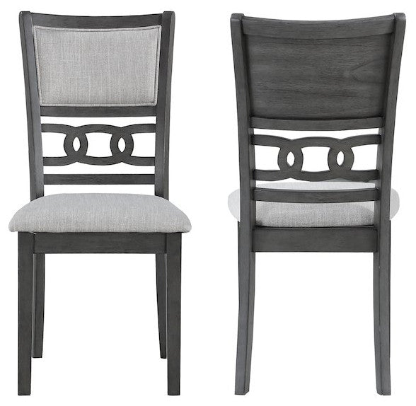 Gia Gray Wood Dining Chair with Fabric Seat (Set of 4)