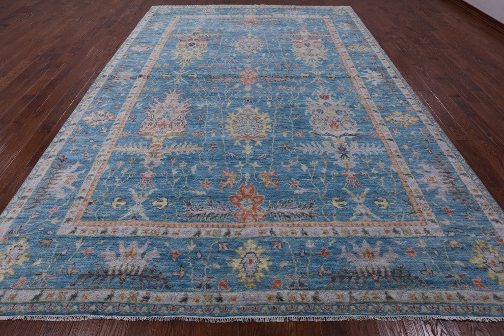 10' 1" X 13' 11" Turkish Oushak Handmade Wool Rug - Q13292