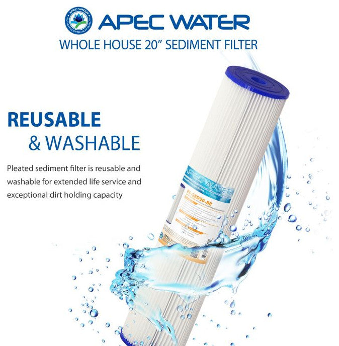 APEC 20" BB Whole House All Purpose Sediment Water Filter System