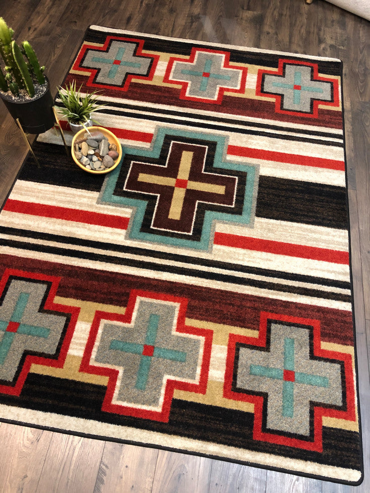 Cross Roads, Black, 4'x5'