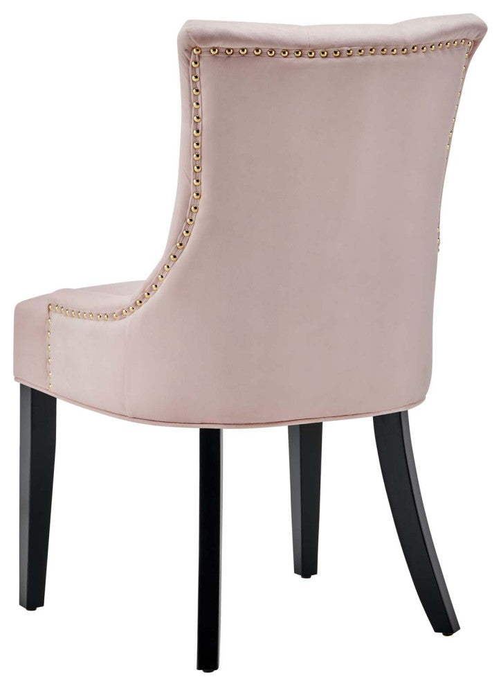 Regent Tufted Performance Velvet Dining Side Chairs - Set of 2 - Pink