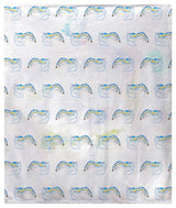 Betsy Drake Blue Shrimp Tiled Fleece Throw