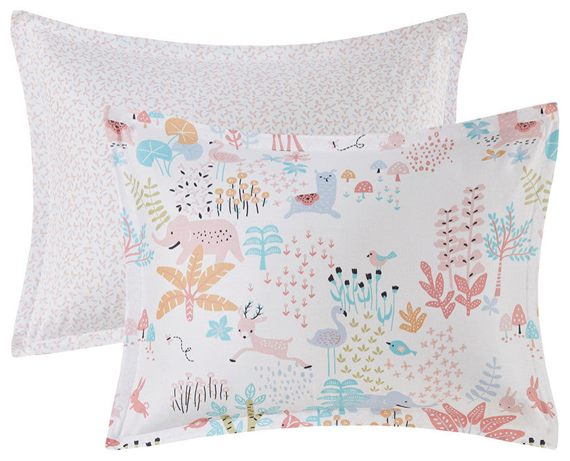 Kids Iris Forest Animal Friends Comforter Set, Full/Queen