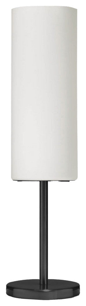 White Modern Table Lamp, Matte Black