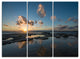 "Sunset at La Perhouse Beach" Canvas Wall Art, 3 Panels, 36"x28"