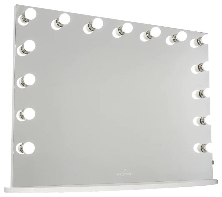 Hollywood Premiere Slim Pro Vanity Mirror, White, Non-Bluetooth