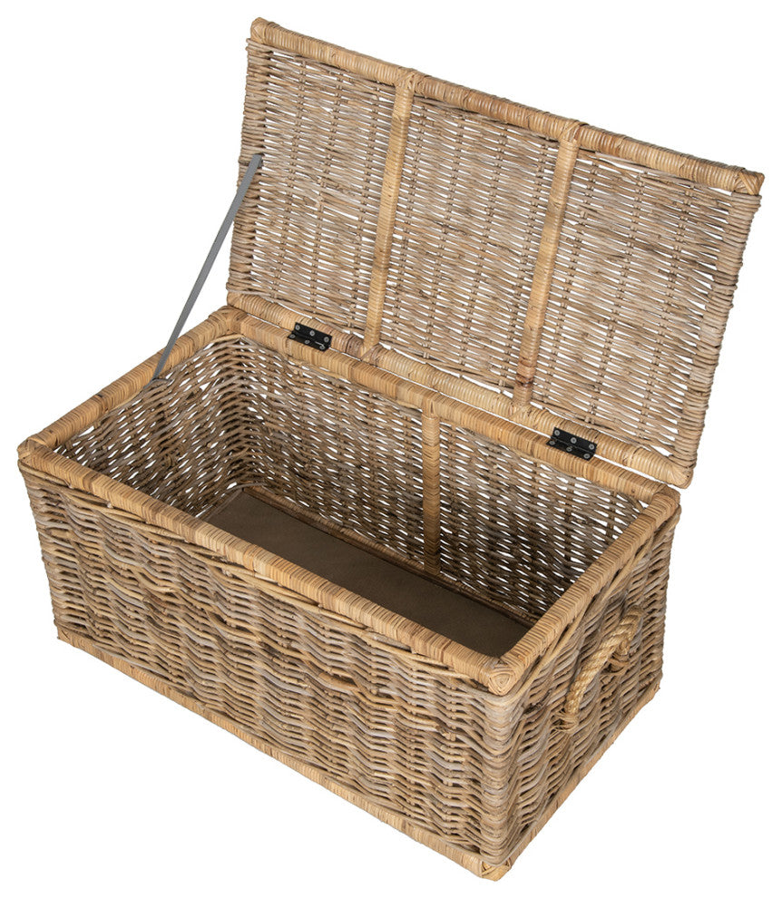 Rattan Kobo Decorative Storage Trunk With Lid, Small