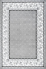 Acanthus French Border, Gray/Cream, 4'x6'