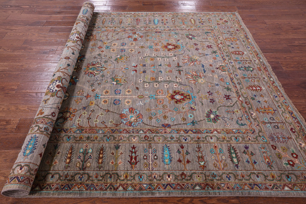 Persian Tabriz Hand Knotted Wool Rug 7' 0" X 10' 0" - Q12482