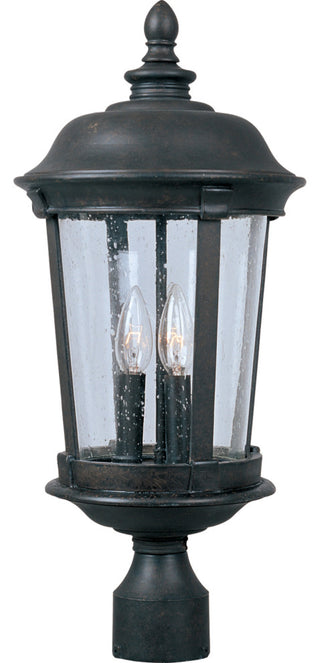 Maxim 40092CD Dover 26" Tall 3 Light Vivex Post Light - Bronze