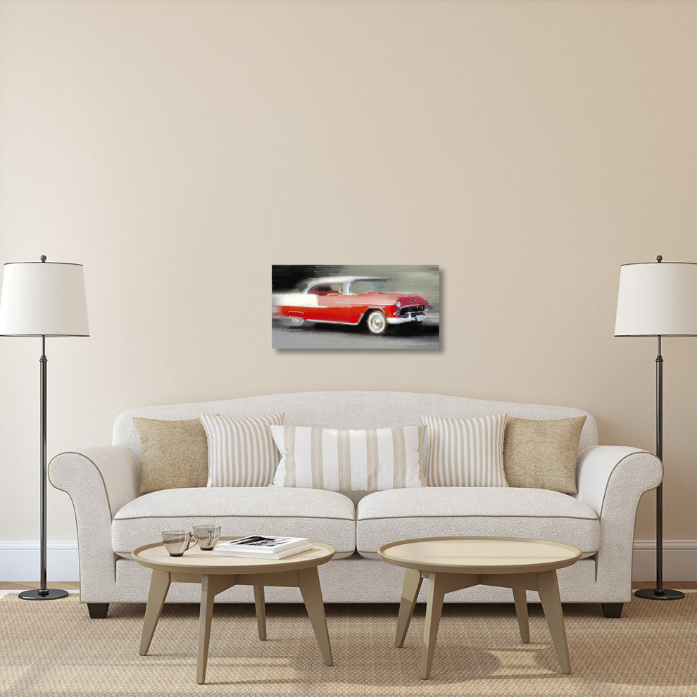 "1955 Chevrolet Bel Air Coupe Watercolor" Fine Art Print