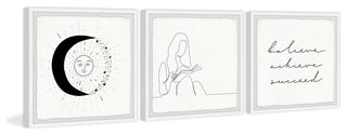 Believe and Succeed Triptych, 3-Piece Set, 24x24 Panels