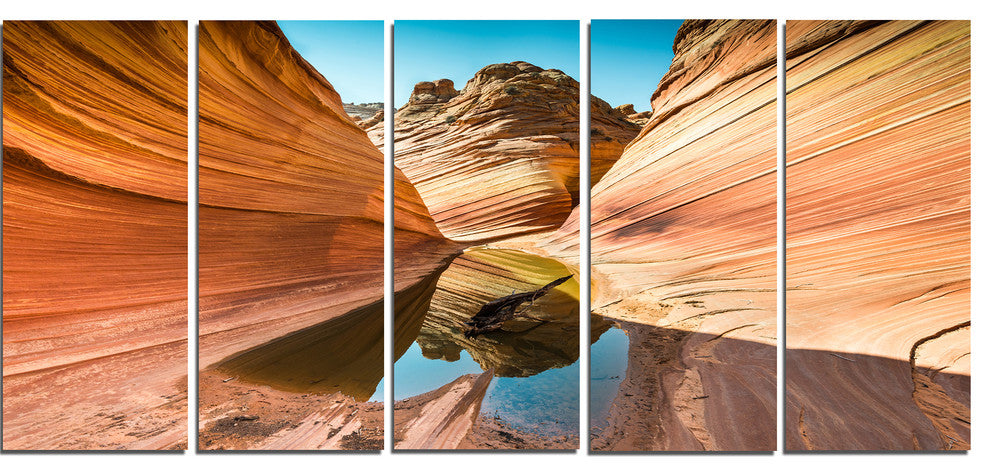 "Water inside Arizona Wave" Canvas Print, 5 Panels