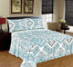 Frozen Forest Blue Paisley Flat Sheet  Set, Twin