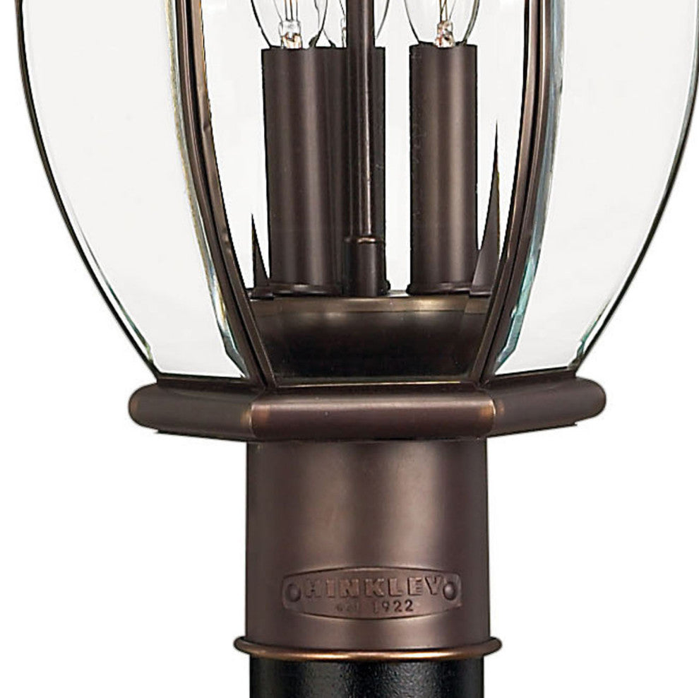 Hinkley 2441CB Large Post Top or Pier Mount Lantern, Dark Bronze