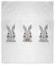 60 x 80 in Easter Bunny Triplets Throw Blanket, Laurel Tree Green
