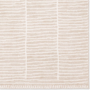 Label J Siawin EVA08 Striped Tan Area Rug, 5'x8'