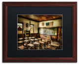 'One Room School' Matted Framed Canvas Art by Lois Bryan