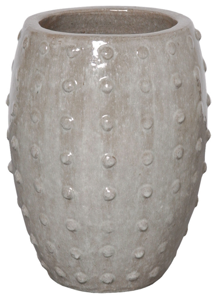 Round Stud Pot, Gray 14x18