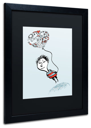 'Love Balloon' Matted Framed Canvas Art by Carla Martell