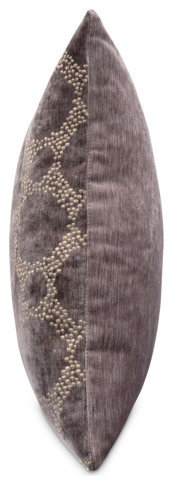 Moonbeam Heritage 19" Square Chenille Pillow, Set of 2, Charcoal