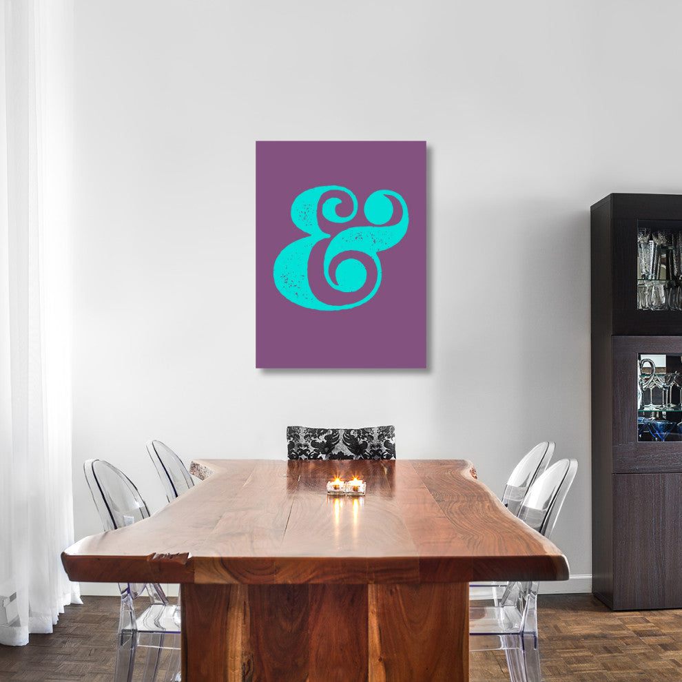 "Ampersand Poster Purple and Blue" Fine Art Print