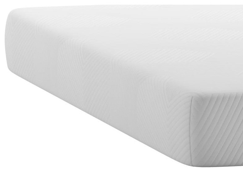 Jasmine Charcoal & Green Tea Cooling Gel Memory Foam 8" CertiPUR-US Mattress, White, Queen