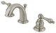 Kingston Brass Widespread Bathroom Faucet With Retail Pop-Up, Brushed Nickel