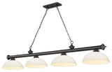 Zlite 2306-4BRZ-DMO14 4-Light Billiard, Matte Opal