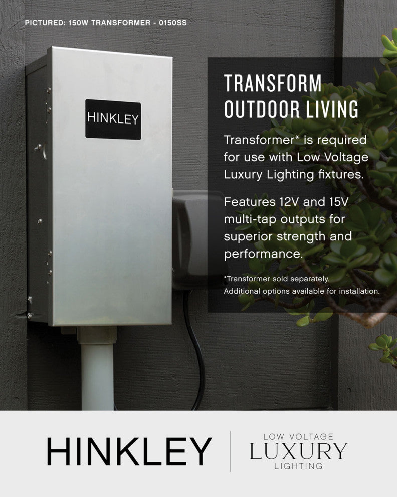 Hinkley Edgewater Large Post Top Or Pier Mount Lantern 12V, Black