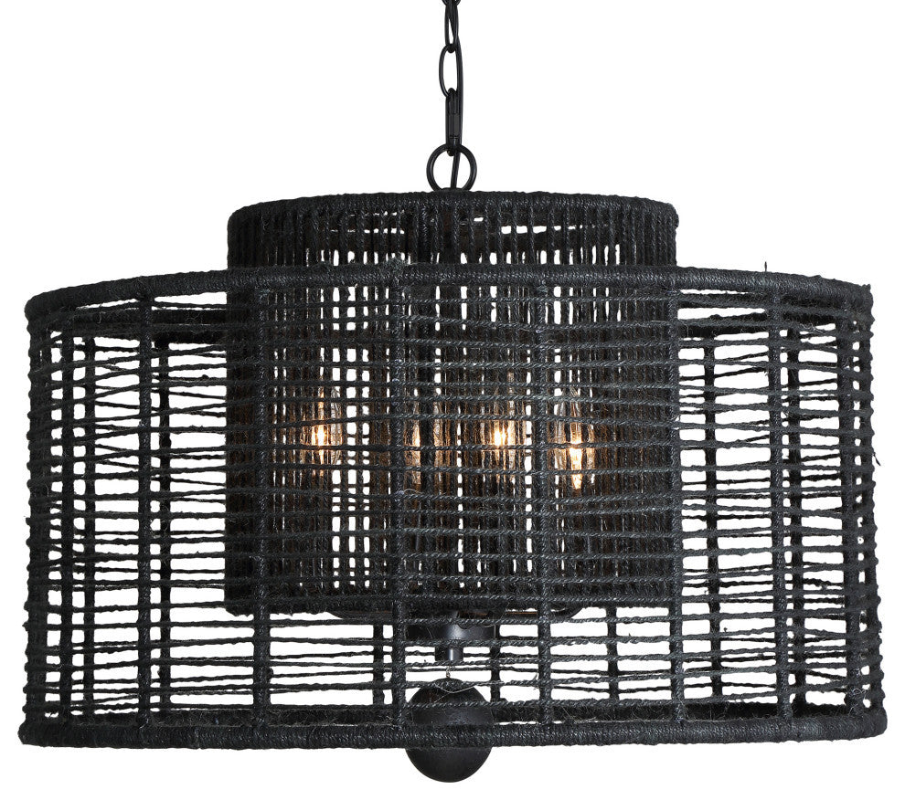Jayna 4 Light Matte Black Chandelier