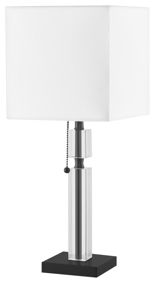 Fernanda Modern 1 Light Matte Black White Metal Table Lamp