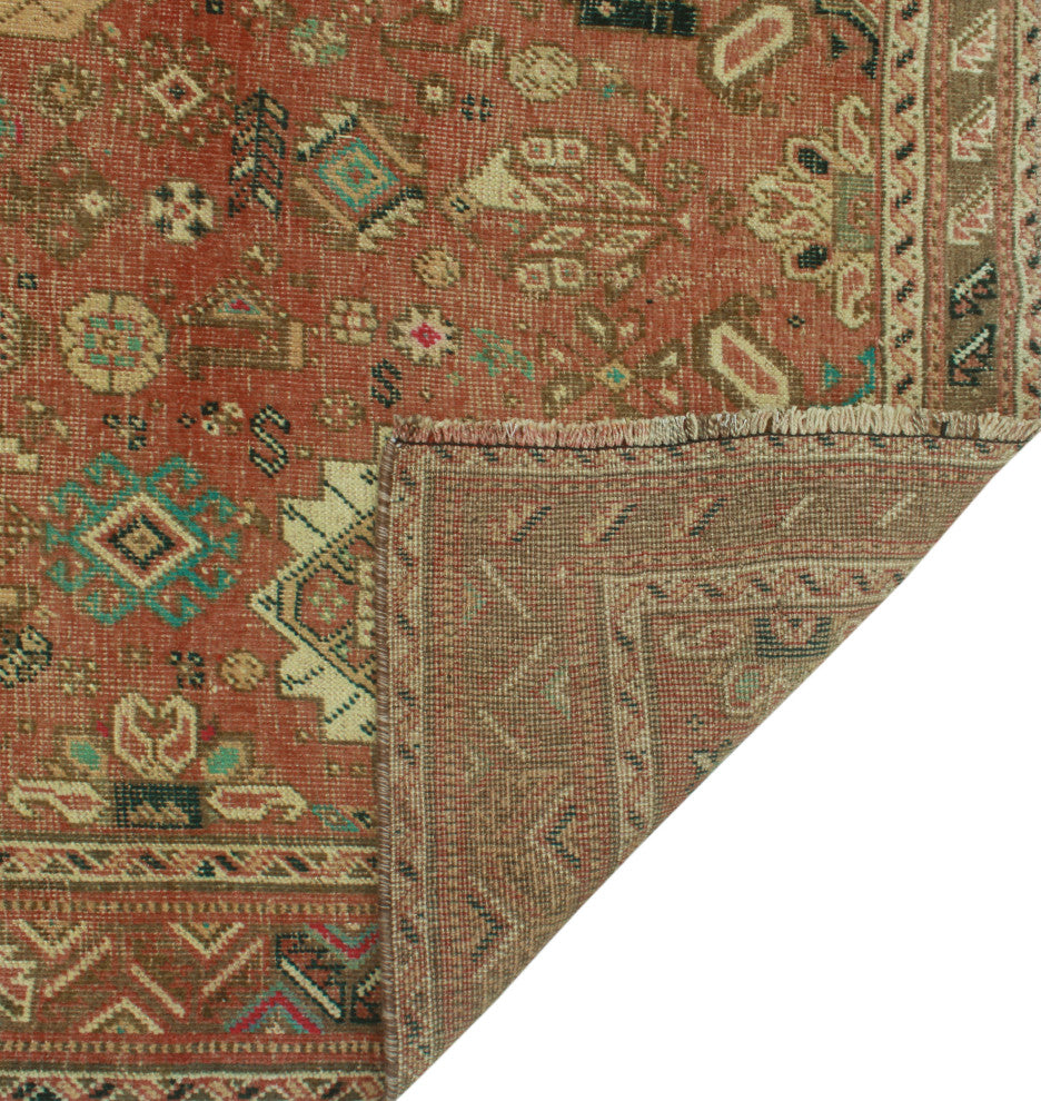 Fine Vintage Distressed Tamana Rust Rug