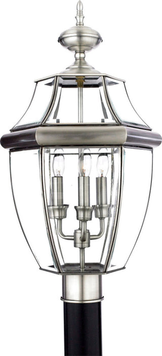 Newbury 3-Light Outdoor Lantern, Pewter