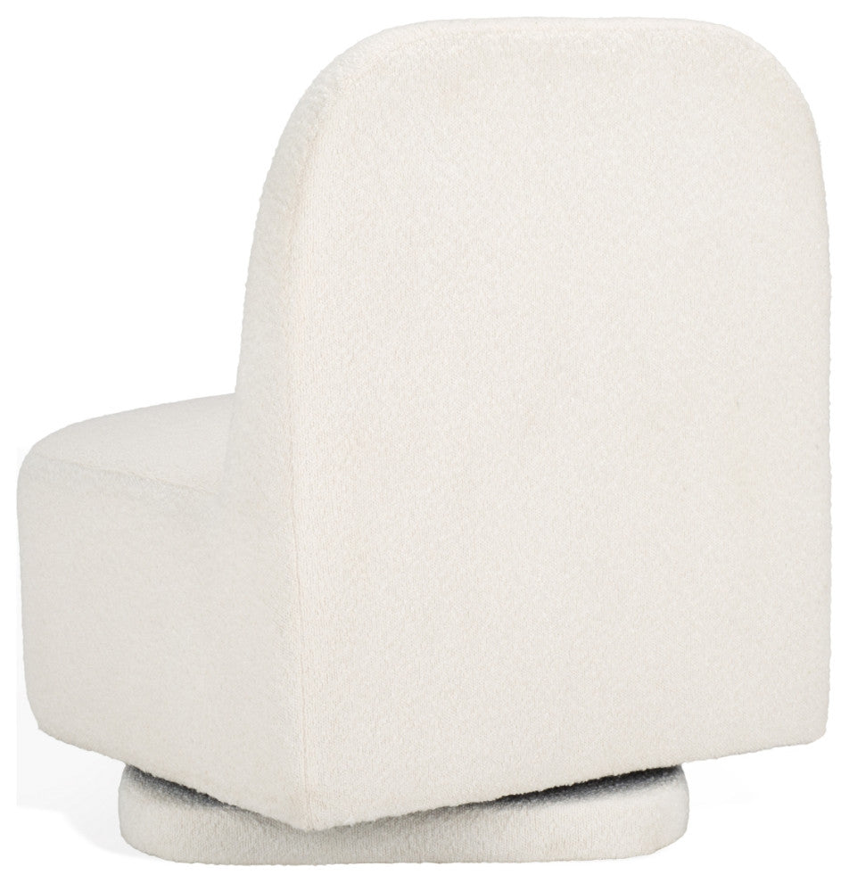 Safavieh Couture Bianka Boucle Swivel Chair, Ivory