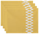 Lace Up Geometric Print Placement, Lemon, Set of 4