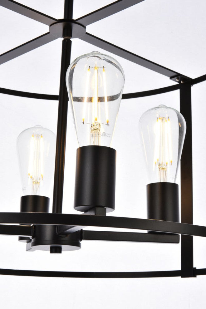 Ava 4-Light Pendant, Black
