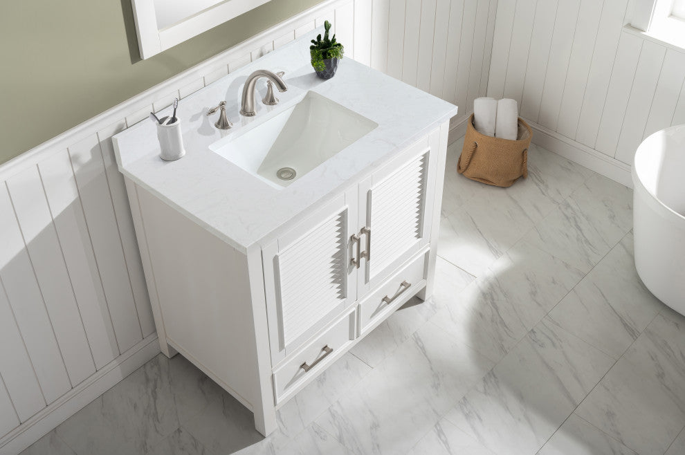 Estate 36" Single Vanity, White